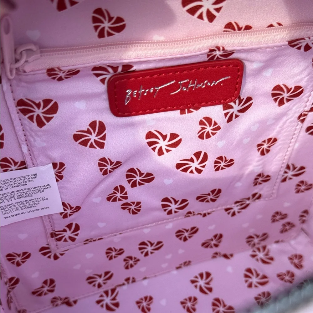Reposhing this sweet Betsey Johnson Pink and Red Gift Bow Crossbody Clutch